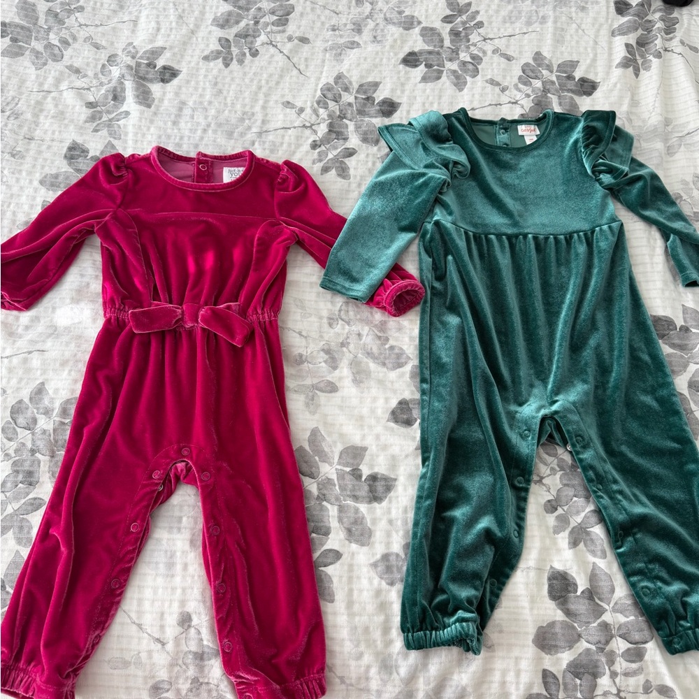 Cat & Jack Pink and Green Kids One Pieces Bodysuits
